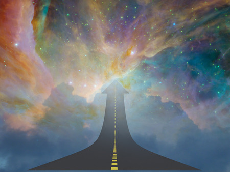 Highway to space in arrow shape