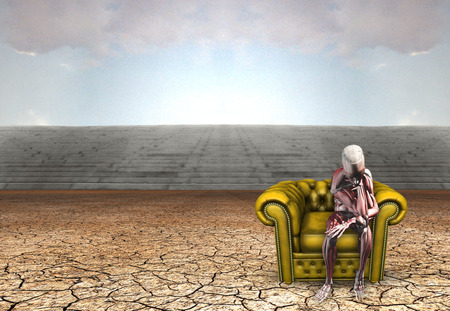 Body contemplatesの写真素材