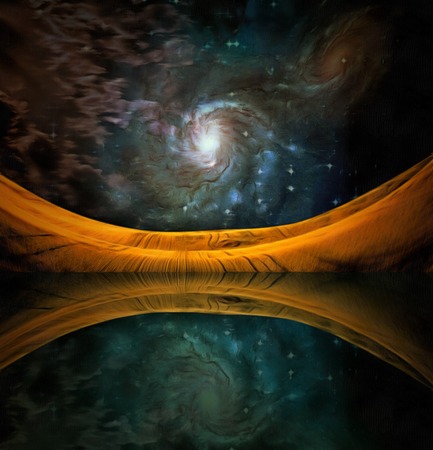 Strangly peaceful landscapeの写真素材