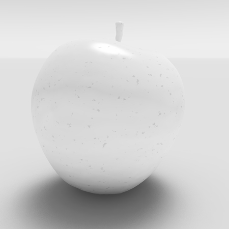 White apple. 3D render.の写真素材