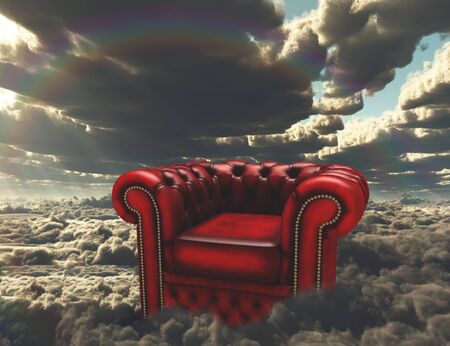 Armchair on a clouds.の写真素材
