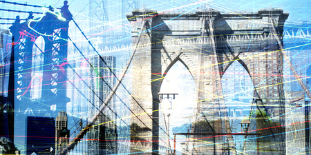 NY Brooklyn Bridgeの写真素材
