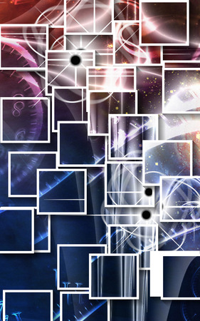 Atoms the cosmos and timeの写真素材