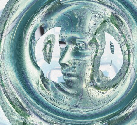 Electronic Faceの写真素材