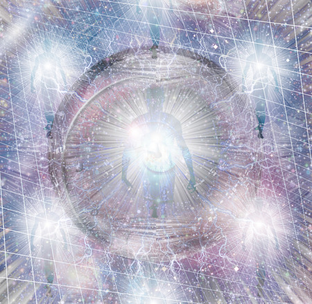 Shining aura and rays of light.の写真素材