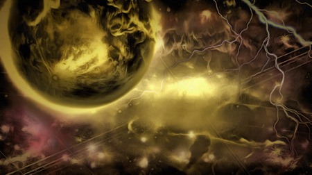 Exo-Solar Planet Paintingの写真素材