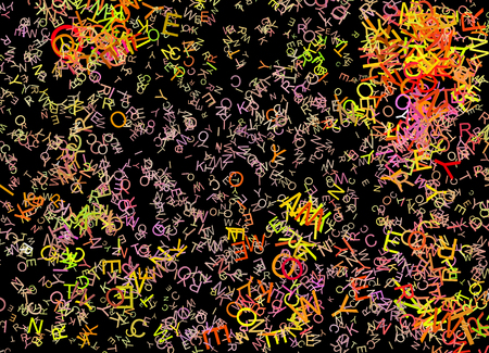 Colorful Type Background. 3D renderingの写真素材