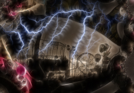 Amusement park. Grungy fractal patternの写真素材
