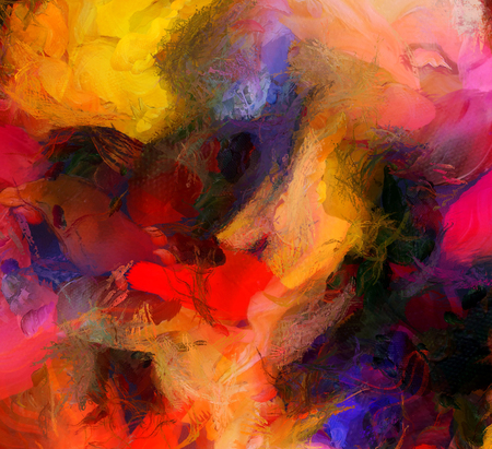 Colorful Hot Abstract Painting. 3D renderingの写真素材