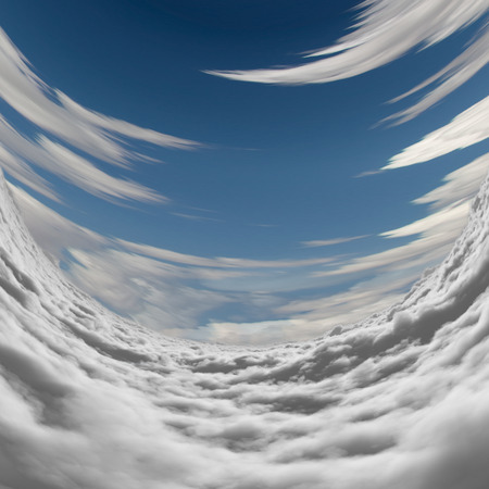 Bended cloudy sky