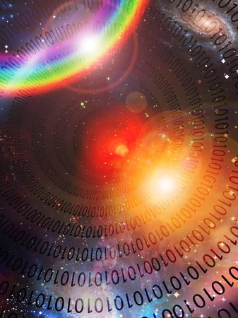 Binary wormhole in vivid universeの写真素材