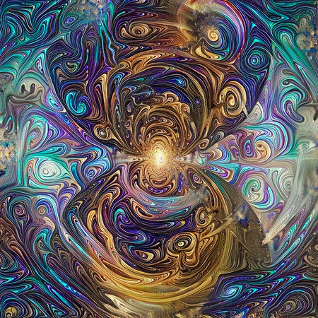 Abstract vivid painting. Colorful vortexの写真素材