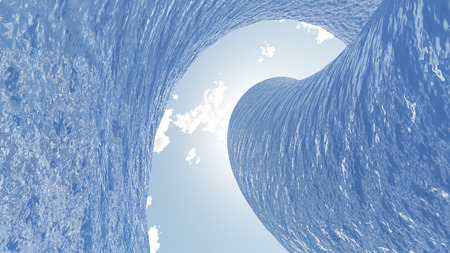 Ocean Wave Illustrationの写真素材