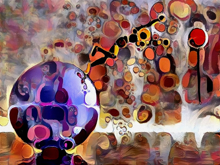 Colorful abstract painting. Canvas