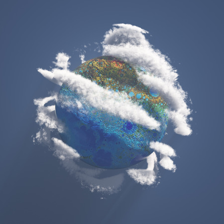 Sci-fi art. Terraforming moonの写真素材