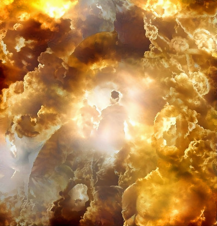 Abstract painting. Souls in eternal journeyの写真素材