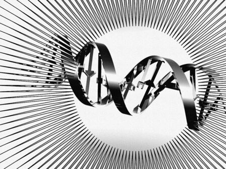 Digital art. DNA chain.