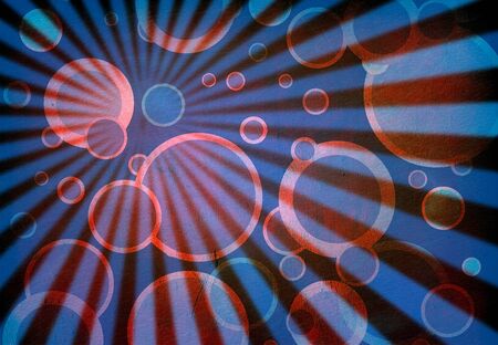Rays and circles. Classic pop art backgroundの写真素材