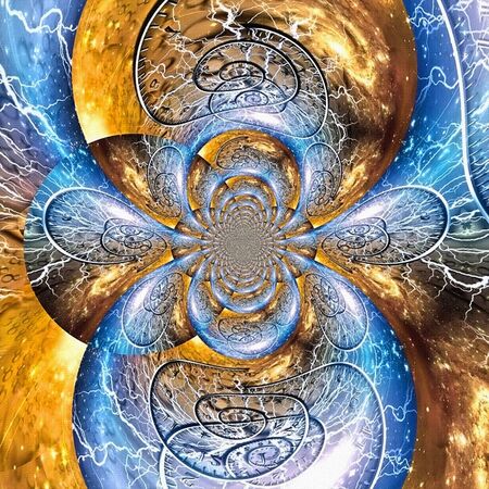 Abstract painting color texture. Modern dynamic fractal represents continuum. Spirals of time....