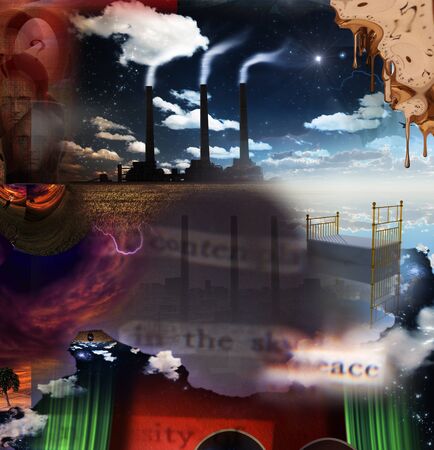 Factory of dreams. Surreal digital artの写真素材