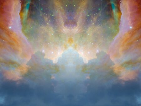 Cloud nebula. Sky in vivid colors