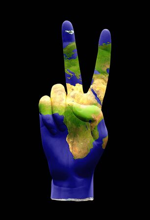 Africa Peace Sign. Human handの写真素材