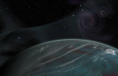 Final Frontier. Exo planet in deep space