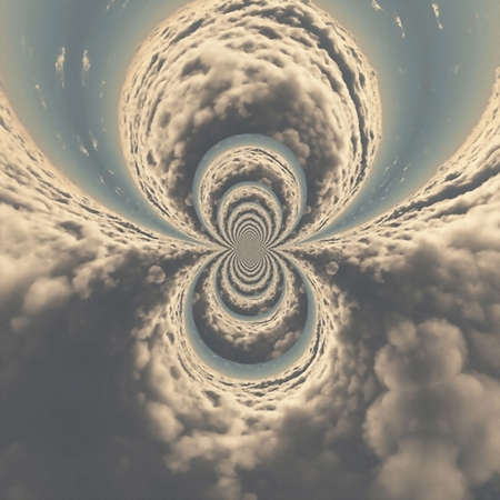 Abstract of surreal clouds fractal.の写真素材