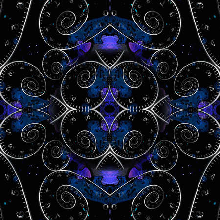 Time spirals symmetry. 3D rendering