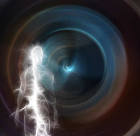 Soul or aura. Spiritual composition. 3D rendering.
