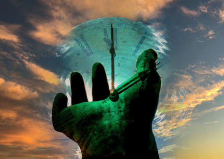 Sense of time. Surreal artの写真素材