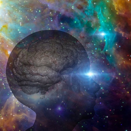Universal Mind. Sci fi art. 3D renderingの写真素材
