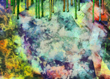 Grungy color abstract. 3D renderingの写真素材