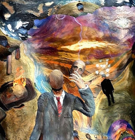 The faceless being. Surreal art. 3D renderingの写真素材