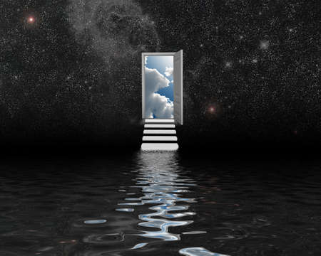 Portal to other world. 3D renderingの写真素材