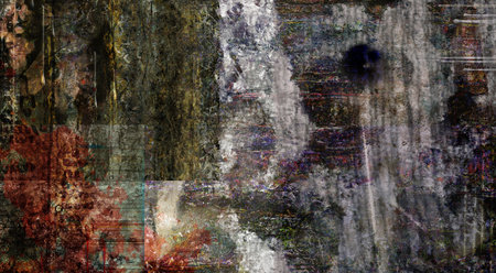 Muted Abstract Painting. 3D rendering