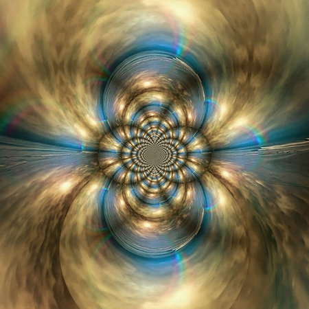 Ocean shore fractal. 3D rendering