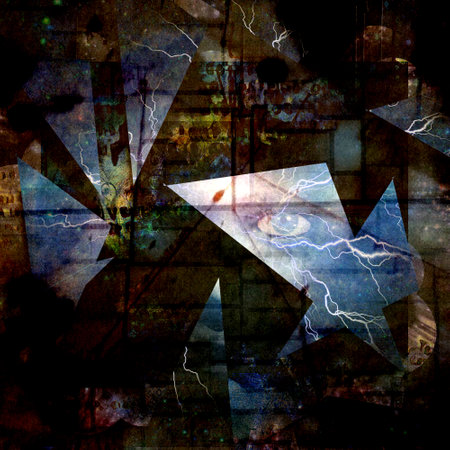 Surreal art. Shards of reality. 3D rendering