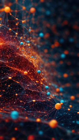 Big data technology and data science illustration. AI generatedの素材