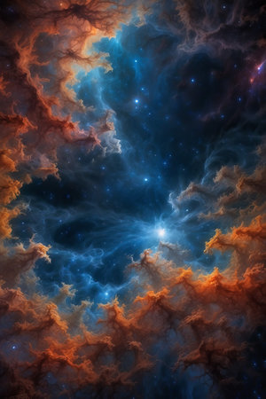 Starry deep space. AI generatedの素材