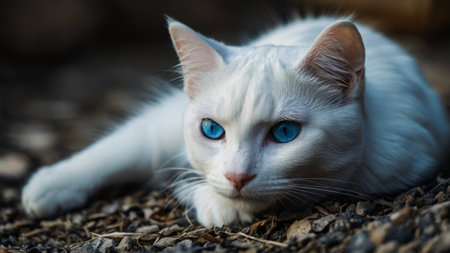 Photo of a cute cat. AI generatedの素材