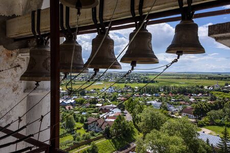 Russia, Vladimir Oblast, Golden Ring, Suzdal: Aerial view of one of the oldest Russian towns with...