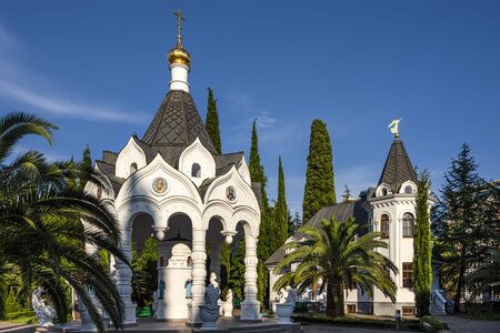 Russia, Black Sea, Sochi: Famous Cathedral of St. Michael the Archangel in the city center of the...