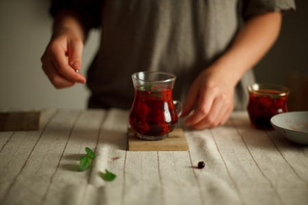 making fruit tea