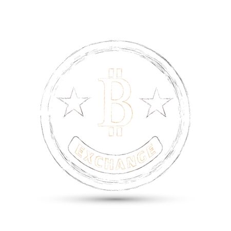 The vector badge.Grunge styleのイラスト素材