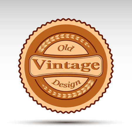 Round old vintage design emblem.のイラスト素材