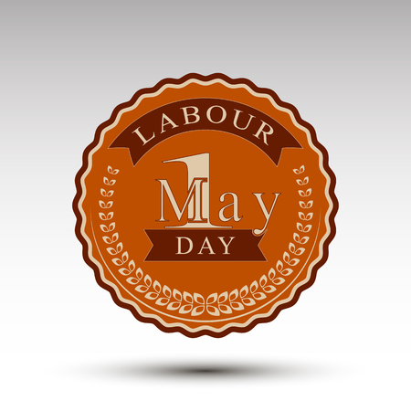The vector emblem for labour dayのイラスト素材