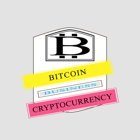The vector bitcoin emblem template for you businessのイラスト素材