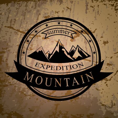 The vector isolated badge for you design on a textured backgroundのイラスト素材