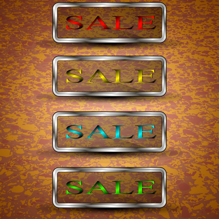 Set of sale buttonsのイラスト素材